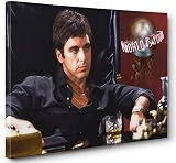 OneCanvas AL Pacino Scarface The World is Yours Canvas Print Poster Painting Photo Wall Art (12x18in.)