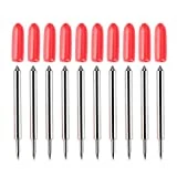 HQMaster 45 Degree Tungsten Steel Lettering Blade Vinyl Cutter Blades for Roland Cutting Plotter Red Cap Pack Of 10