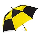 ShedRain Windjammer Vented Auto Open Golf Umbrella with EVA Grip: Black/Yellow
