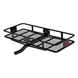 CURT 18152 60 x 24-Inch Basket Hitch Cargo Carrier, 500 lbs Capacity, Black Steel, 2-in Fixed Shank