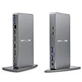 WAVLINK USB 3.0 & USB C Ultra HD/5K Universal Docking Station, Dual 4K Video Display with 2xDisplay Port, 2xHDMI, Gigabit Ethernet,4 USB 3.0 Port, 2 Type C-PD Function Not Supported