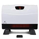 Heat Storm Phoenix Floor to Wall Infrared Space Heater with Attachable Feet, Remote Control, Energy Efficient-750-1500 Watts