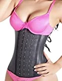 Lady Slim Fajas Colombiana Latex Waist Trainer Cincher Trimmer Corset Shaper Black V2 M