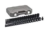GEARWRENCH 39 Pc. 1/2' Drive 6 Point Standard & Deep Impact SAE Socket Set - 84947N