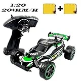 Blexy RC Racing Cars 2.4Ghz High Speed Vehicle 1:20 2WD Radio Remote Control Racing Toy Cars Electric Fast Race Buggy Hobby Car for Kids Gift Green