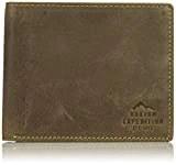 Buxton Men's Expedition Ii RFID Blocking Leather Thinfold Wallet, Walnut, One Size