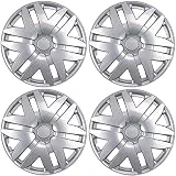 BDK KT-997-16_AMZKING Silver Hubcaps Wheel Covers for Toyota Sienna 2004-2010 (16 inch) – Four (4) Pieces Corrosion-Free & Sturdy – Full Heat & Impact Resistant Grade – Replica Replacement