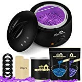 Waxing Kit, Lifestance European Wax Warmer Hair Removal Wax Kit with 17.6oz Hard Wax Beans for Eyebrow Facial Body Brazilian Waxing Cera Para Depilar
