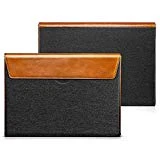 tomtoc Premium Laptop Sleeve Compatible with 13 Inch New MacBook Air with Retina Display A1932 (2018-2019), New MacBook Pro USB-C A1989 A1706 A1708 (Late 2016-2019), Spill-Resistant PU Leather Case