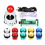 Arcade Buttons EG STARTS 1 Player DIY Kit Joystick 5V LED Arcade Button for Arcade Stick PC Games Mame Raspberry pi