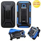 Asmyna Cell Phone Case for Huawei Y538 (Union) - Retail Packaging - Black/Blue