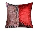 BENBO Mermaid Pillow Cover, Happy Birthday Sequin Pillow Decorative Reversible Mermaid Throw Cushion Case Glitter Magic Sequin Pillowcase Scales Pillow Cover, Gift for Him Or Her