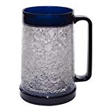 Liquid Logic Double Wall Gel Freezer Mug with Color Infused Handle, 16 oz, Navy