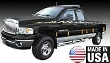 Made in USA! Compatible with 2002-2008 Dodge Ram Quad Cab Long Bed Rocker Panel Chrome Stainless Steel Body Side Moulding Molding Trim Cover 8' Wide 12PC