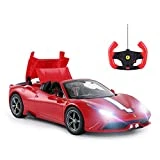 RASTAR RC Car | Radio Remote Control Car 1/14 Scale Ferrari 458 Special A, Model Toy Car for Kids, Auto Open & Close, Red