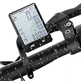 Wireless Bike Computer, Bicycle Speedometer with 2.8 Inch LCD, White Backlight, IPX6 Water Resistant Odometer Cycling Accessories