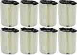 Ridgid VF4000 Genuine Replacement 1-Layer Everyday Dirt Wet/Dry Vac Filter for Ridgid 5-20 Gallon Vacuums (8 pack)