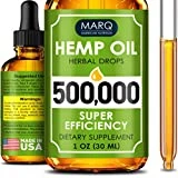 Hemp Seed Oil Drops 500,000 - Premium Colorado Seed Extract - Natural Omega 3, 6, 9 Source - Grown and Made in USA - Pain and Inflammation Relief, Reduces Stress and Anxiety, Provides Restful Sleep