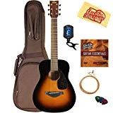 Yamaha JR2 Junior-Size 33-Inch Acoustic Guitar - Tobacco Sunburst Bundle with Gig Bag, Tuner, Strings, String Winder, Picks, Austin Bazaar Instructional DVD, and Polishing Cloth