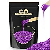 Lifestance Hard Wax Beans Hair Removal Kit, 1lb Large Refill Stripless Waxing Beans for Women Men Waxing Depilatory Violet Pearl Wax Beads