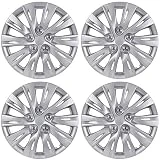 BDK K1037 Silver Hub Caps (Wheel Covers) for Toyota Camry 2012-2013 16” – Four (4) Pieces Corrosion-Free & Sturdy – Full Heat & Impact Resistant Grade – OEM Replacement