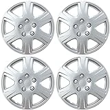 BDK HK993 Silver 15' Hubcaps Wheel Covers for Toyota Corolla (15 inch) – Four (4) Pieces Corrosion-Free & Sturdy – Full Heat & Impact Resistant Grade – OEM Replacement, 4 Pack