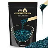 Hard Wax Beans Hair Removal Kit, Lifestance Hard Wax Kit Delilatory Wax Beads for Facial, Brazilian Bikini, Underarms, Back and Chest, Legs At Home Waxing 1.1lb Blue Wax Refill
