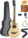 Yamaha APXT2 3/4-Size Acoustic-Electric Guitar - Natural Bundle with Gig Bag, Tuner, Strings, Strap, Picks, Austin Bazaar Instructional DVD, and Polishing Cloth