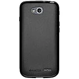 Amzer Pudding Soft Gel TPU Skin Fit Case for LG Optimus L90 D415 - Retail Packaging - Black