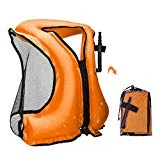 YAPASPT Inflatable Life Jacket Adult Swimming Vest for Snorkeling Suitable for 80-220 lbs