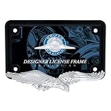 United Pacific Industries 50124 Chrome/Black Eagle Motorcycle License Plate Frame