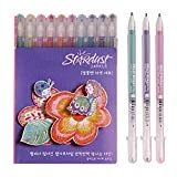 Sakura PGB10CS4 10-piece Gelly Roll Assorted Colors Stardust Galaxy Pen Blister Card Gel Ink Pen Set, Bold Sparkling, Assorted Colors