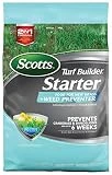 Scotts Turf Builder Starter Food for New Grass Plus Weed Preventer - 2-in-1 Formula - Fertilizes New Grass and Prevents Weeds like Crabgrass and Dandelions - Covers 5,000 sq. ft.