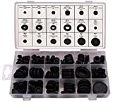 Ram-Pro 125 Piece Rubber Grommet Eyelet Ring Gasket Assortment, Set of 18 Different Sizes, with See-Through Divided Organizer Case – Ideal for Automotive, Plumbing, and PC Hardware/Piano Repair etc.
