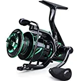 Sougayilang Fishing Reel 6.2:1 High-Speed Gear Ratio Spinning Fishing Reel with 12+1Stainless BB and CNC Aluminum Spool & Handle for Freshwater and Saltwater Fishing-2000