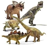 Prextex 5 Piece Jumbo Dinosaur Set - Kids and Toddlers Detailed Realistic Large Dinosaur Toys Set for Dinosaur Lovers - Perfect Dinosaur Party Favors, Birthday Gifts, Dinosaur Toys