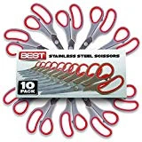 Best 8 Inch Stainless Steel Blade Scissors, Pack of 10
