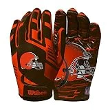 Wilson NFL Stretch Fit Football Gloves - Cleveland-Youth