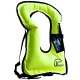 Rrtizan Adult Inflatable Snorkel Vest Portable Life Jacket for Swimming Safety