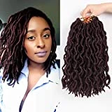 Bo Locs Crochet Hair 6 Packs 12inch Faux Locs Crochet Hair Extensions Kanekalon Dreadlock Crochet Twist Hair Curly Faux Locs Crochet Braids (20 Roots/Pack) #99J