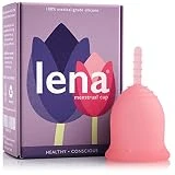 Lena Menstrual Cup - Reusable Period Cup - Tampon and Pad Alternative - Regular Flow - Small - Pink