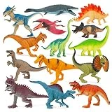 Boley Dinosaur Book Bundle - 14 Pack Dinosaur Toys for Kids with Educational Dino Guide Pamphlet - Dinosaur Figures for Boys and Girls Ages 3 and Up