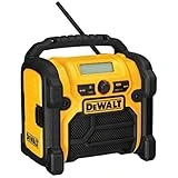 DEWALT 20V MAX/18V/12V Jobsite Radio, Compact (DCR018),Yellow & Black,10.10in. x 10.00in. x 7.30in.