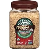 RiceSelect Organic Texmati Brown Rice, Long Grain, Whole Grain, Gluten-Free, Non-GMO, 32 oz (Pack of 4 Jars)