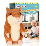 KIZZYEA Bigger Talking Hamster - Repeats What You Say - Interactive Stuffed Plush Animal Talking Toy - Fun Gift for 2,3 Year Old Girls,Baby, Kids, Toddlers