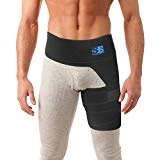 Best Thigh, Groin, and Hip Brace for Men and Women - Compression Wrap for Sciatica Pain, Pulled Muscles, Hip Flexor Recovery, Injury, Sprain Relief. Support Sleeve for Hernia, Hamstring, Quad, SI Belt