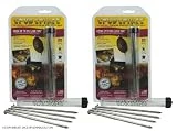 Potato Baking Nails - Premium USA-Made 6-inch Food-Grade Stainless Steel (2 sets of 4) by Spud Spikes