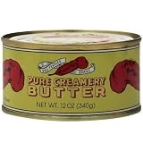 Red Feather Canned Butter A real butter from new Zealand-100% pure no artificial colors or flavors-Great For Hurricane Preparedness Emergency Survival Earthquake Kit-(2 Cans/12Oz Each)