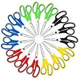 Scissors, VERONES 8 Inch Soft Comfort-Grip Handles & Stainless Steel Sharp Blades Perfect for Cutting Paper, Fabric Photos, More, 15-Pack