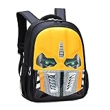 Alipher School Backpack Waterproof Kids Backpack Comic School Bag Student Bookbag Transformers Small Size Yellow